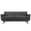 Riley Retro Mid-Century Modern Fabric Upholstered Left Facing Chaise Sectional Sofas (Photo 4 of 25)