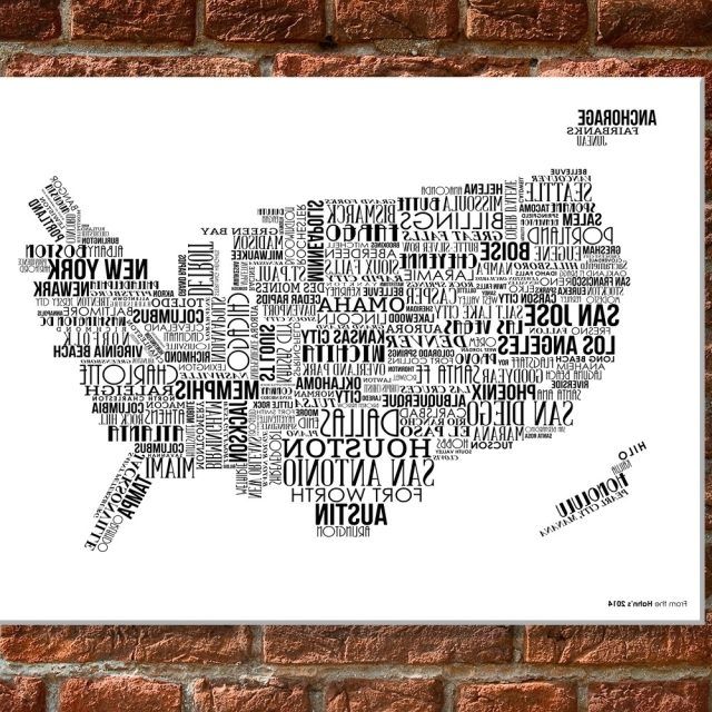 The Best Us Map Wall Art