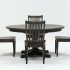 Valencia 5 Piece Round Dining Sets with Uph Seat Side Chairs