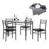 Black Glass Dining Tables And 4 Chairs (Photo 12 of 25)