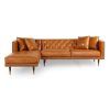 Florence Mid Century Modern Right Sectional Sofas Cognac Tan (Photo 20 of 25)