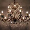 Brass And Crystal Chandeliers (Photo 9 of 15)