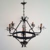 Vintage Wrought Iron Chandelier (Photo 10 of 15)