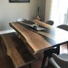 Walnut Finish Live Edge Wood Contemporary Dining Tables (Photo 5 of 25)