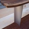 Walnut Wood And Gold Metal Console Tables (Photo 10 of 15)