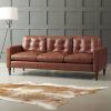 Florence Mid Century Modern Right Sectional Sofas Cognac Tan (Photo 6 of 25)