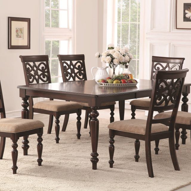2024 Popular Laconia 7 Pieces Solid Wood Dining Sets (set of 7)
