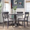 Jaxon 5 Piece Extension Round Dining Sets With Wood Chairs (Photo 17 of 25)