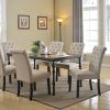 Caira Black 7 Piece Dining Sets With Upholstered Side Chairs (Photo 24 of 25)