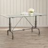 Ina Pewter 60 Inch Counter Tables With Frosted Glass (Photo 3 of 25)
