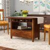 Transitional Antique Walnut Drop-Leaf Casual Dining Tables (Photo 14 of 25)