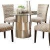 Valencia 5 Piece Round Dining Sets With Uph Seat Side Chairs (Photo 22 of 25)