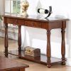 Rustic Oak And Black Console Tables (Photo 11 of 15)