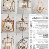 Weathered Driftwood And Gold Lantern Chandeliers (Photo 6 of 15)