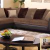 2Pc Luxurious And Plush Corduroy Sectional Sofas Brown (Photo 6 of 25)