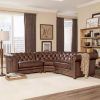 3Pc Faux Leather Sectional Sofas Brown (Photo 24 of 25)
