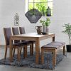 Faux Marble Finish Metal Contemporary Dining Tables (Photo 19 of 25)