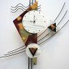 Abstract Wall Art With Clock (Photo 4 of 15)