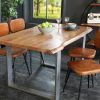 Acacia Top Dining Tables With Metal Legs (Photo 21 of 25)
