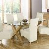 Glass Dining Tables With Wooden Legs (Photo 4 of 25)