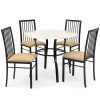 Evellen 5 Piece Solid Wood Dining Sets (Set Of 5) (Photo 14 of 25)