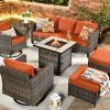 Rocking Chairs Wicker Patio Furniture Set (Photo 7 of 15)