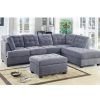2Pc Crowningshield Contemporary Chaise Sofas Light Gray (Photo 6 of 25)