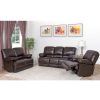 3Pc Bonded Leather Upholstered Wooden Sectional Sofas Brown (Photo 7 of 25)