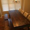 Distressed Walnut And Black Finish Wood Modern Country Dining Tables (Photo 7 of 25)