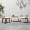Woven Rope Outdoor 3-Piece Conversation Set (Photo 2 of 15)