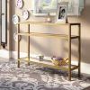 Geometric Glass Top Gold Console Tables (Photo 9 of 15)