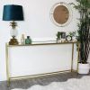 Hammered Antique Brass Modern Console Tables (Photo 14 of 15)
