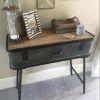 Antique Brass Aluminum Round Console Tables (Photo 6 of 15)