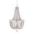 The 15 Best Collection of White and Weathered White Bead Three-light Chandeliers