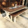 Country Dining Tables With Weathered Pine Finish (Photo 3 of 25)