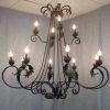 Modern Wrought Iron Chandeliers (Photo 13 of 15)
