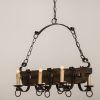 Vintage Wrought Iron Chandelier (Photo 14 of 15)