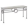 Oval Aged Black Iron Console Tables (Photo 3 of 15)