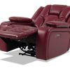 Panther Fire Leather Dual Power Reclining Sofas (Photo 1 of 15)