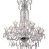 Polished Chrome Three-Light Chandeliers With Clear Crystal (Photo 9 of 15)
