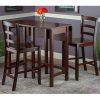 Bettencourt 3 Piece Counter Height Solid Wood Dining Sets (Photo 3 of 25)