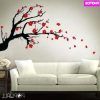 Red Cherry Blossom Wall Art (Photo 5 of 15)