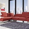 Red Faux Leather Sectionals (Photo 13 of 15)