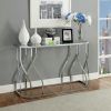 Chrome And Glass Modern Console Tables (Photo 14 of 15)