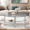 Tempered Glass Oval Side Tables (Photo 1 of 15)