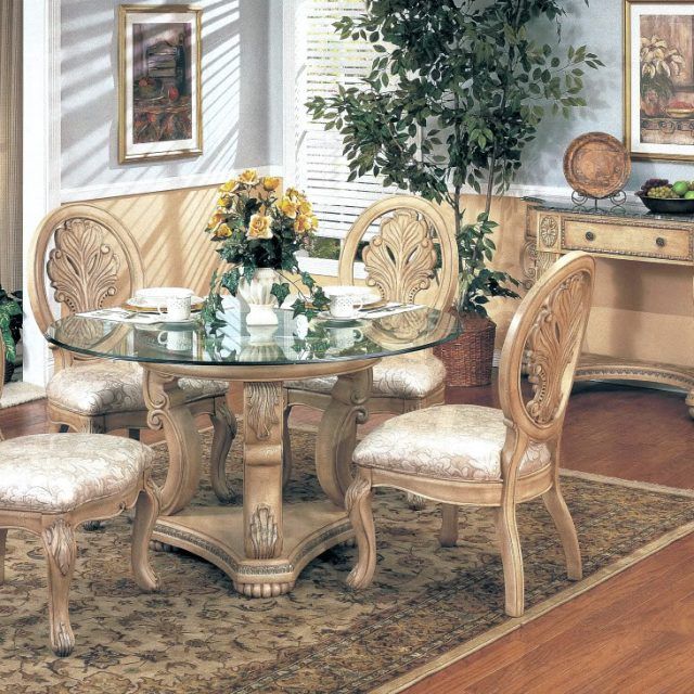 2024 Latest Vintage Brown Round Dining Tables