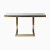 Brass Smoked Glass Console Tables (Photo 3 of 15)