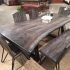 2024 Best of Walnut Finish Live Edge Wood Contemporary Dining Tables