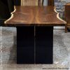 Walnut Finish Live Edge Wood Contemporary Dining Tables (Photo 15 of 25)