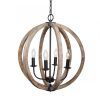 Weathered Oak And Bronze Chandeliers (Photo 12 of 15)